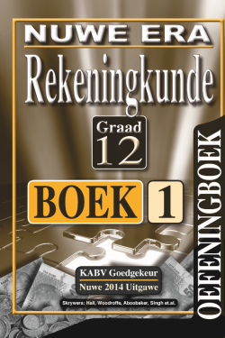 Nuwe Era Rekeningkunde Graad 12 Oefeningboek