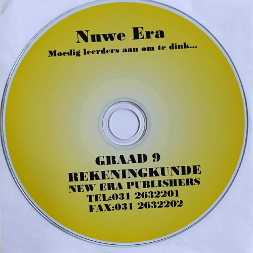 Nuwe Era Rekeningkunde Graad 9 LB/OB/OG set CD